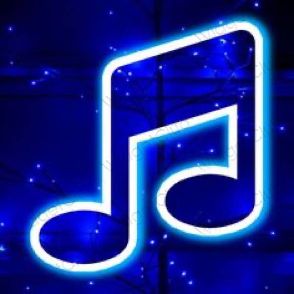 Aesthetic blue Music app icons