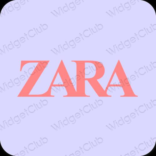 Estetik biru pastel ZARA ikon aplikasi