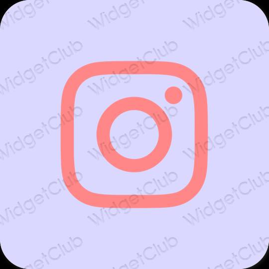 Estético roxo Instagram ícones de aplicativos
