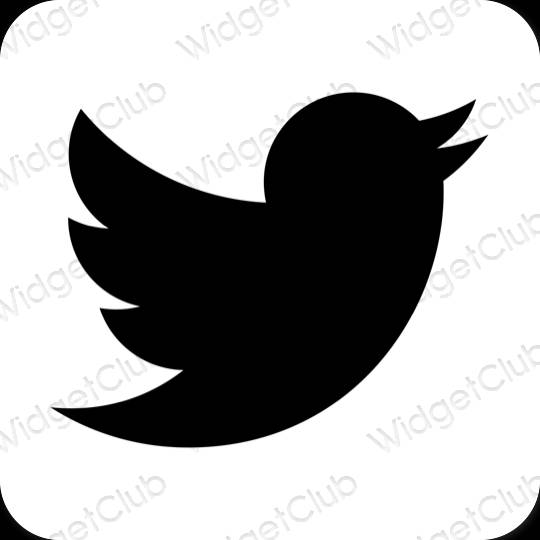 Icônes d'application Twitter esthétiques