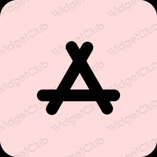 Estetic roz pastel AppStore pictogramele aplicației