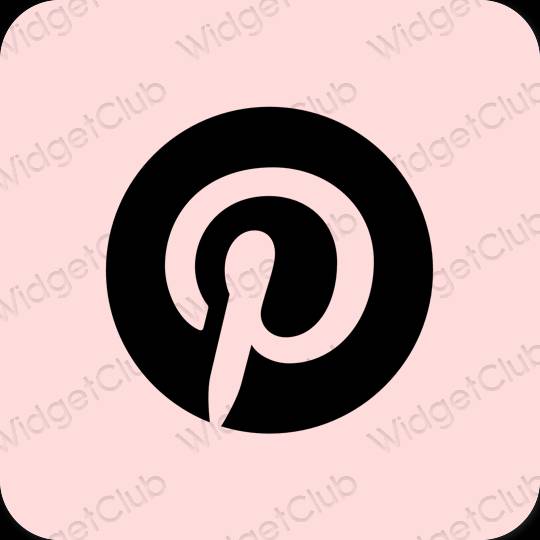 審美的 粉色的 Pinterest 應用程序圖標