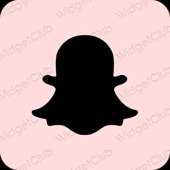 Estético rosa pastel snapchat ícones de aplicativos