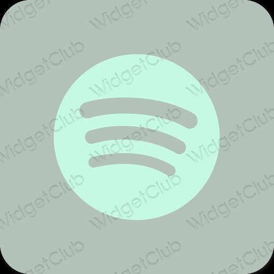 Estetski zelena Spotify ikone aplikacija