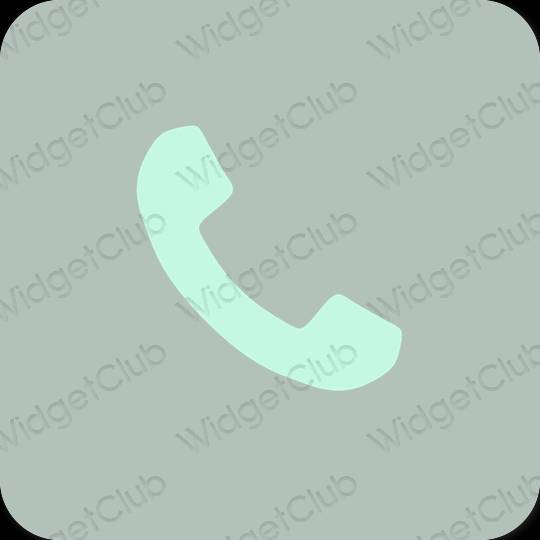 Ästhetisch grün Phone App-Symbole