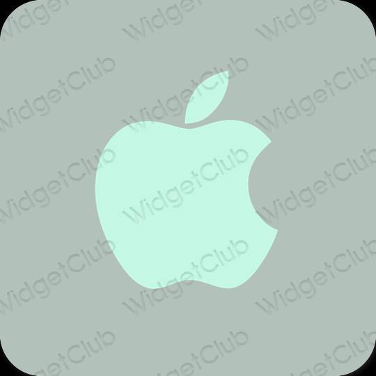 جمالي لون أخضر Apple Store أيقونات التطبيق