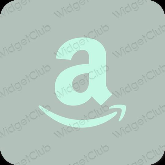 Aesthetic green Amazon app icons