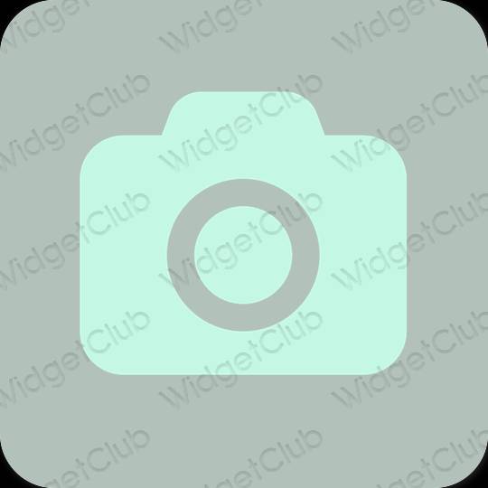 Estetické zelená Camera ikony aplikácií