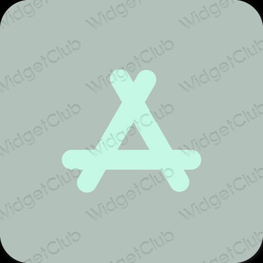 Estetik hijau AppStore ikon aplikasi