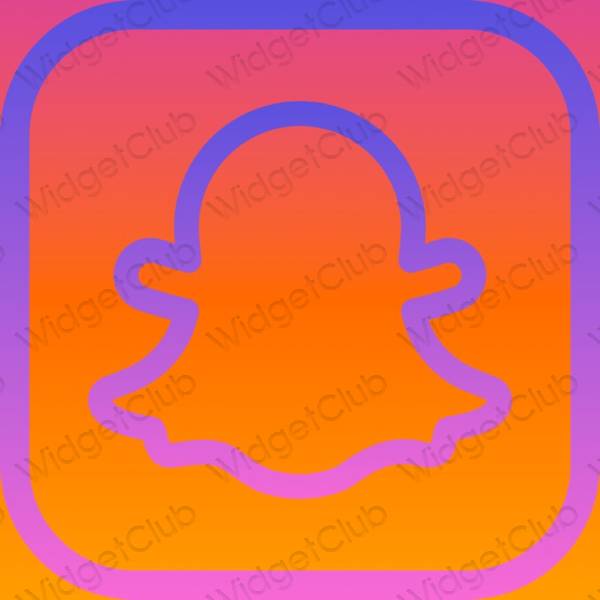 Ästhetisch Orange snapchat App-Symbole