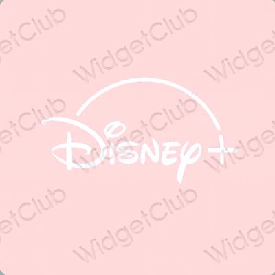 Estético rosa Disney ícones de aplicativos