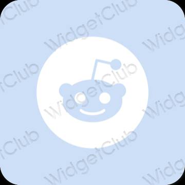 Stijlvol pastelblauw Reddit app-pictogrammen