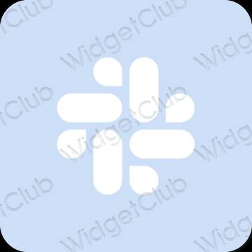Esztétika pasztell kék Slack alkalmazás ikonok