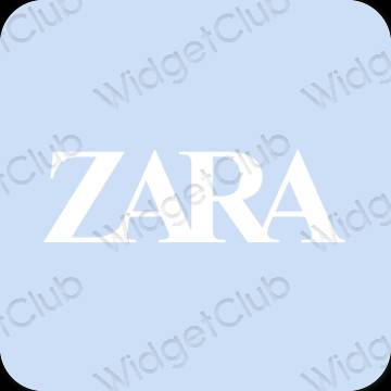 Esteetiline pastelne sinine ZARA rakenduste ikoonid