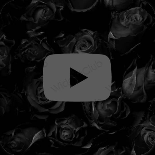 Естетичний сірий Youtube значки програм