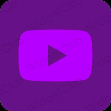 Estetic Violet Youtube pictogramele aplicației