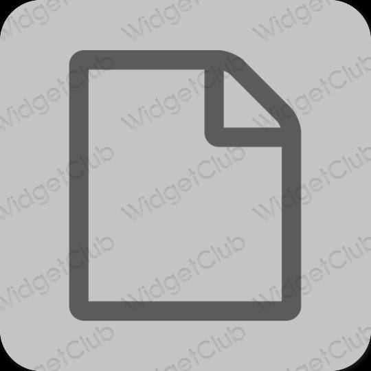 Stijlvol grijs Notes app-pictogrammen