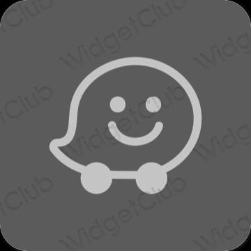 Aesthetic gray Messenger app icons