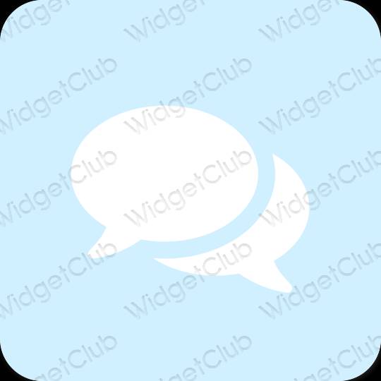 Estetik ungu Messages ikon aplikasi
