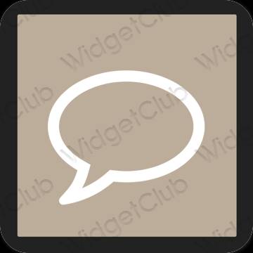 Æstetisk beige Messages app ikoner