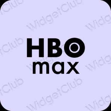 Esteetiline pastelne sinine HBO MAX rakenduste ikoonid
