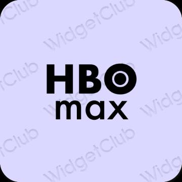 เกี่ยวกับความงาม สีฟ้าพาสเทล HBO MAX ไอคอนแอพ