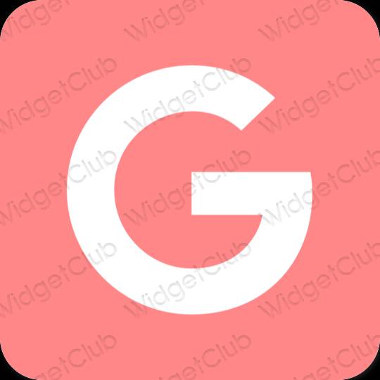 Thẩm mỹ Hồng Google biểu tượng ứng dụng