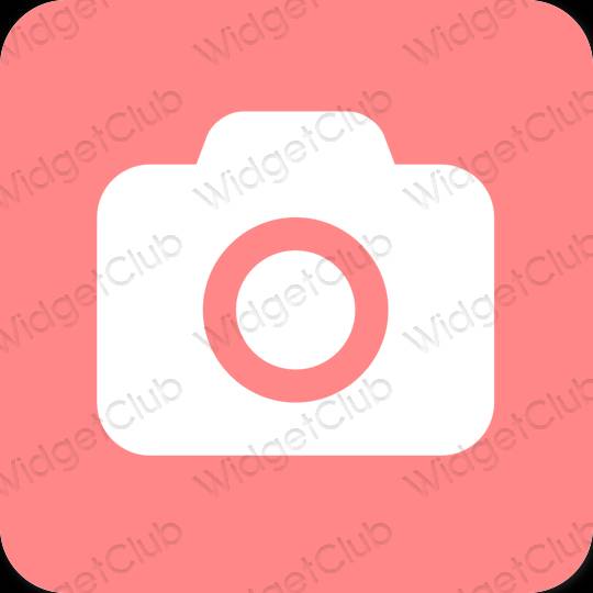 Estético rosa Camera iconos de aplicaciones