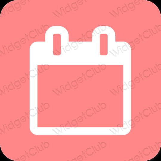 Aesthetic pink Calendar app icons