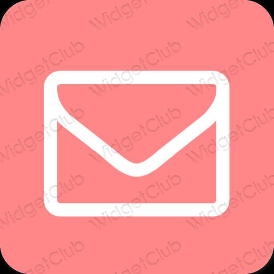 Estético rosa Mail ícones de aplicativos