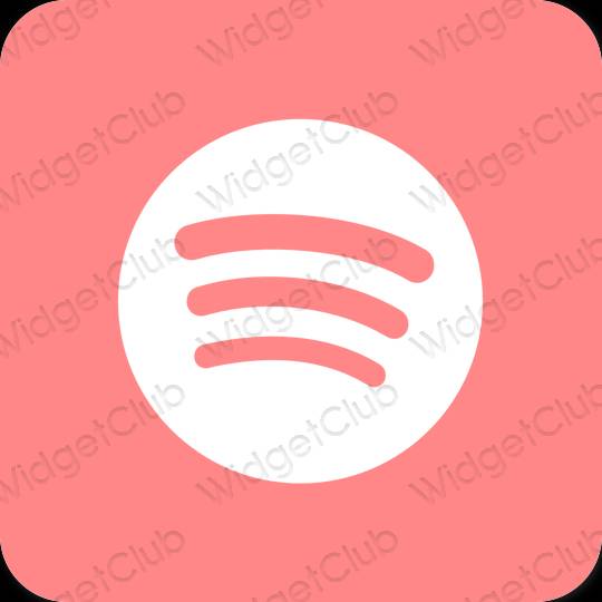 Esteetiline roosa Spotify rakenduste ikoonid