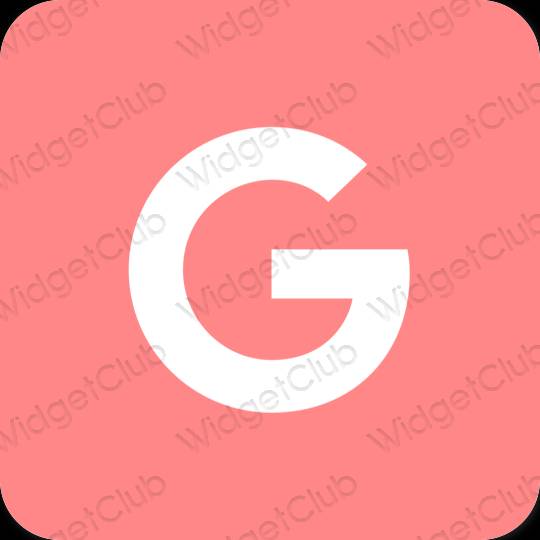 Esthétique rose Google icônes d'application