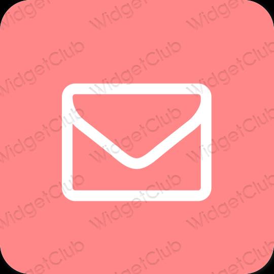 Estetyka różowy Mail ikony aplikacji