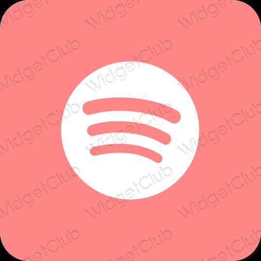 Aesthetic pink Spotify app icons