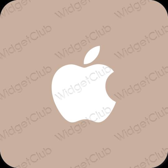 Estético bege Apple Store ícones de aplicativos