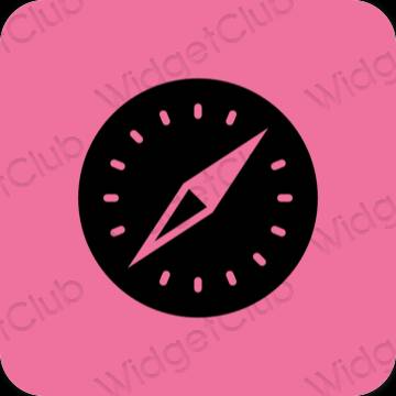 Æstetisk lilla Safari app ikoner