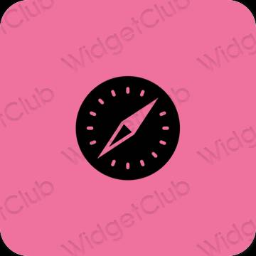 Естетичний фіолетовий Safari значки програм