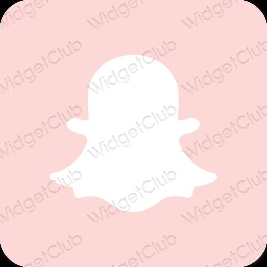 Estetico rosa pastello snapchat icone dell'app