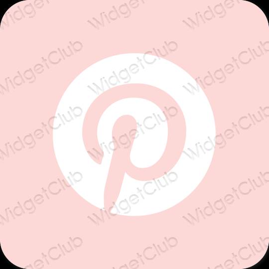 Αισθητικός παστέλ ροζ Pinterest εικονίδια εφαρμογών