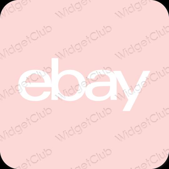 审美的 柔和的粉红色 eBay 应用程序图标