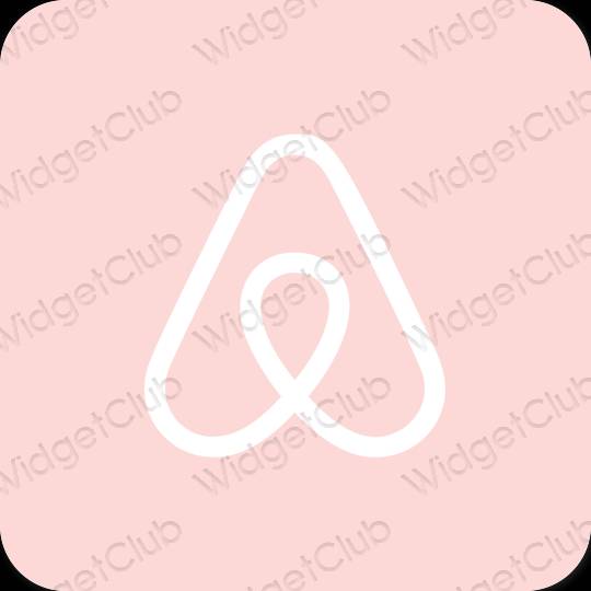 Estetic roz pastel Airbnb pictogramele aplicației