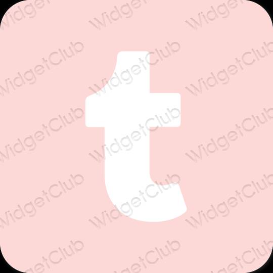 미적인 파스텔 핑크 Tumblr 앱 아이콘