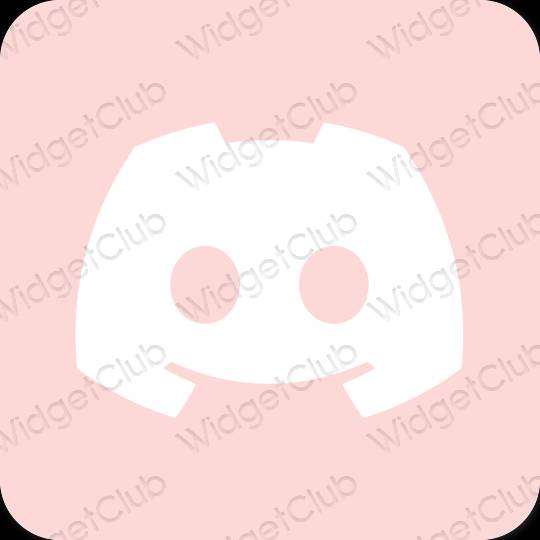 Estetis merah muda pastel discord ikon aplikasi
