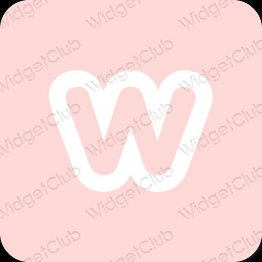 Estetisk pastell rosa Weebly app ikoner