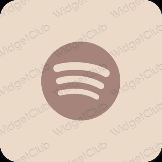 Естетски беж Spotify иконе апликација