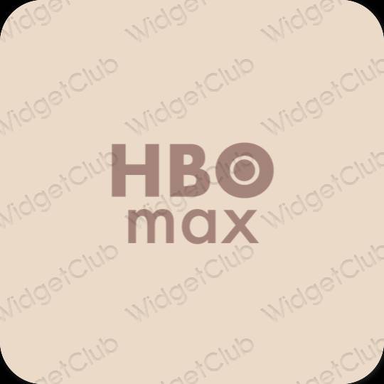 Ესთეტიური კრემისფერი HBO MAX აპლიკაციის ხატები