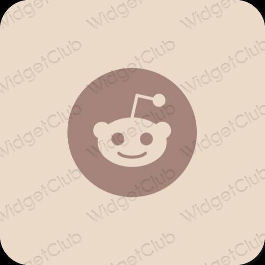 Estetsko bež Reddit ikone aplikacij