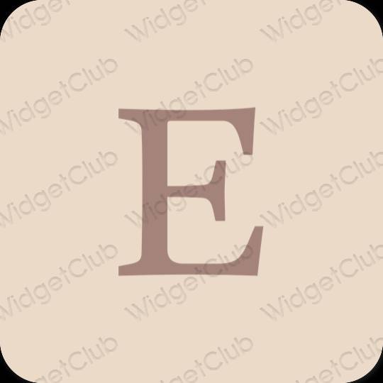Stijlvol beige Etsy app-pictogrammen
