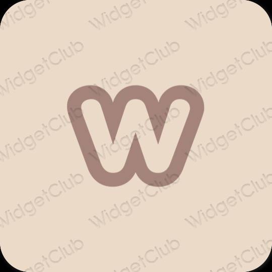 Estetisk beige Weebly app ikoner