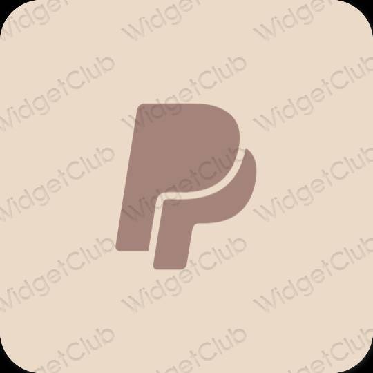 Estetic bej Paypal pictogramele aplicației